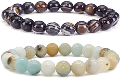 Gemaltic Stone Agate Bracelet Set(Pack of 2)