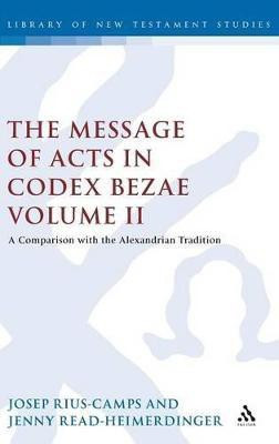 The Message of Acts in Codex Bezae(English, Hardcover, Rius-Camps Josep)