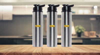 NK-STORE 1000 ml Steel Sipper(Pack of 3, Silver)