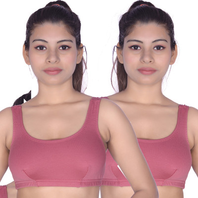 BODY & LOVELY sania Sport Bra Soft Lycra Cotton fabric Women Sports Non Padded Bra(Maroon)