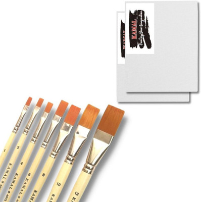 KAMAL CANVAS Cotton Medium Grain Board Canvas (Set of 1)(White, Cream)