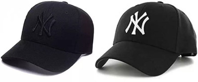 Brostin Embroidered, Solid, Self Design, Applique Sports/Regular Cap Cap(Pack of 2)