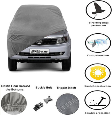 DING-DONG Car Cover For Tata Safari Storme (Without Mirror Pockets)(Grey)