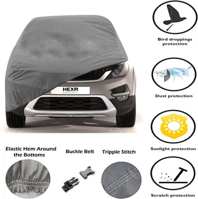 E mart Car Cover For Tata Hexa (Without Mirror Pockets)(Grey)