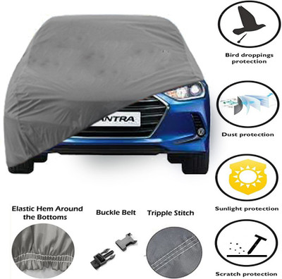 AT Mark Car Cover For Hyundai Elantra (Without Mirror Pockets)(Grey)