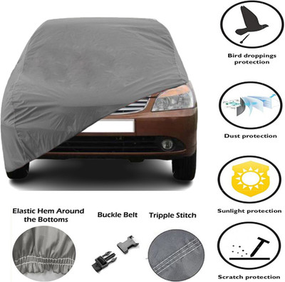 E mart Car Cover For Tata Indica V2 (Without Mirror Pockets)(Grey)