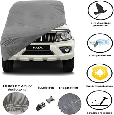 E mart Car Cover For Mahindra Bolero (Without Mirror Pockets)(Grey, For 2013, 2017 Models)