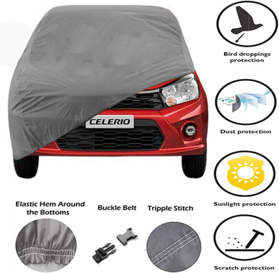 E mart Car Cover For Maruti Suzuki Celerio (Without Mirror Pockets)(Grey)
