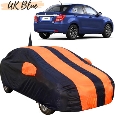 UK Blue Car Cover For Maruti Suzuki Swift Dzire (With Mirror Pockets)(Orange, For 2017, 2018, 2019, 2020, 2021 Models)