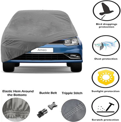 DING-DONG Car Cover For Volkswagen Ameo (Without Mirror Pockets)(Grey)