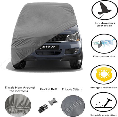 AT Mark Car Cover For Mahindra Xylo (Without Mirror Pockets)(Grey)