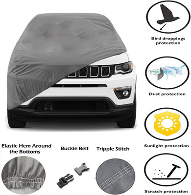 AT Mark Car Cover For Jeep Compass (Without Mirror Pockets)(Grey)