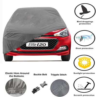 E mart Car Cover For Maruti Suzuki Elite i20 (Without Mirror Pockets)(Grey)