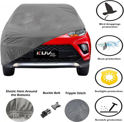 E mart Car Cover For Mahindra KUV100 (Without Mirror Pockets)(Grey, For 2017, 2020 Models)