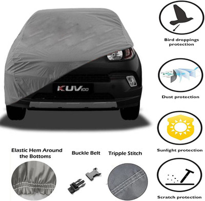 E mart Car Cover For Mahindra KUV100 (Without Mirror Pockets)(Grey)