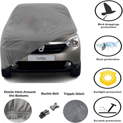 AT Mark Car Cover For Renault Lodgy (Without Mirror Pockets)(Grey)