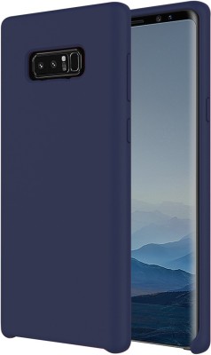 LIRAMARK Back Cover for Samsung Galaxy Note 8, Liquid Silicone with Inner Microfibre(Blue, Shock Proof, Silicon, Pack of: 1)