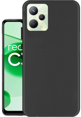 LILLIPUT Back Cover for Realme C35(Black, Silicon, Pack of: 1)