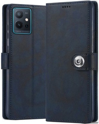 Aarnov Flip Cover for Vivo T1 5G(Blue, Dual Protection, Pack of: 1)