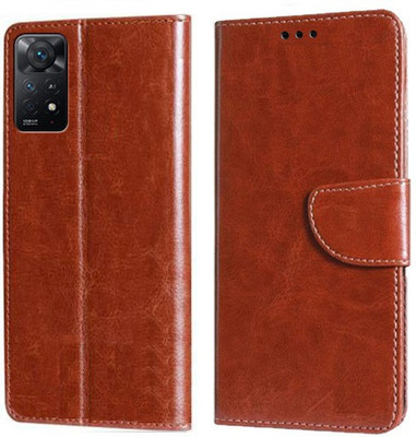 Wynhard Flip Cover for Redmi Note 11 Pro, Redmi Note 11 Pro + 5g(Brown, Grip Case, Pack of: 1)