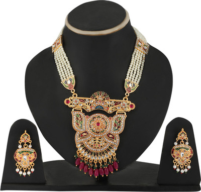 Bhagya Lakshmi Alloy Gold-plated Multicolor Jewellery Set(Pack of 1)
