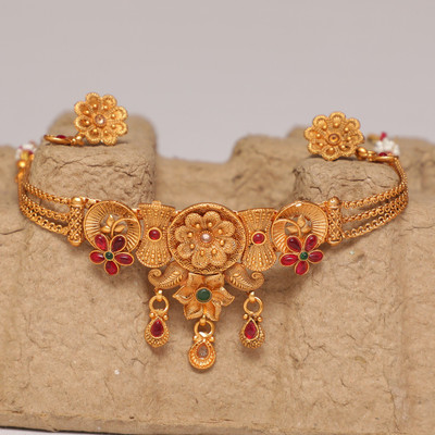 Swarajshop Copper Gold-plated Multicolor Jewellery Set(Pack of 1)