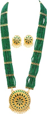 balaji gold Copper Gold-plated Green Jewellery Set(Pack of 1)