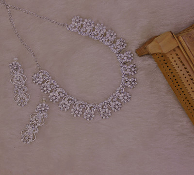 SAIYONI Alloy Silver Jewellery Set(Pack of 1)