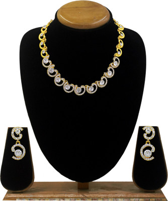 SAIYONI Alloy Gold-plated Gold Jewellery Set(Pack of 1)