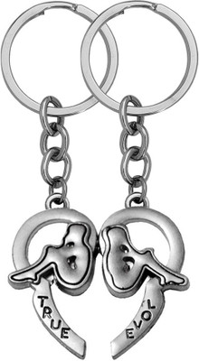 M Men Style Heart Broken True Love Couples Set Of 2 Keychain Keyring To Friends Key Chain