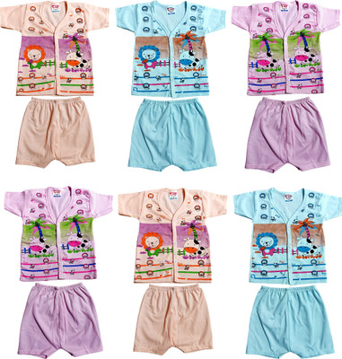 ATXP Baby Boys & Baby Girls Casual T-shirt Shorts(Multicolor_6)