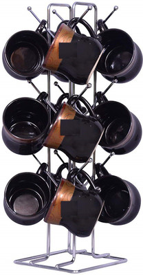 SHIVICREATIONS Cup Kitchen Rack Steel Stainless Steel Cup Holder Cup Stand For Home Kitchen & Dining Table(CUPSTANDKS)