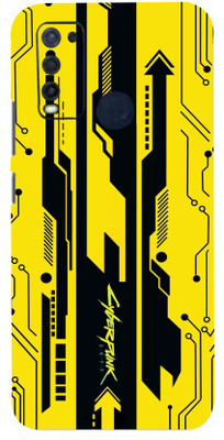 Mclaxa Yellow Cyberpunk Mobile Back Skin, Yellow Cyberpunk, Vivo Y50 Mobile Skin(Yellow Cyberpunk Skin With Super Matte Finish)