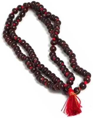 Senroar 108+1 Beads Lal Chandan Sandalwood Wood Necklace