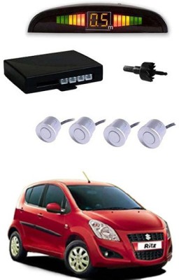 RKPSP Increased Safety for passengers Car White Parking Sensor LED Display/4 Parking Sensors Alarm Kit For Ritz Parking Sensor(Ultrasonic Systems)