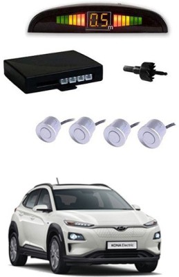 RKPSP Increased Safety for passengers Car White Parking Sensor LED Display/4Parking Sensors AlarmKit For Kona Electric Parking Sensor(Ultrasonic Systems)