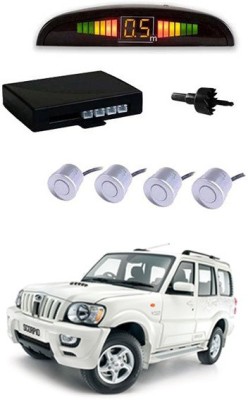 MATIES Increased Safety for passengers Car White Sensor LED Display/4 Parking Sensors Alarm Kit For Scorpio-Mahindra Parking Sensor(Ultrasonic Systems)