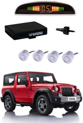 MATIES Increased Safety for passengers Car White Sensor LED Display/4 Parking Sensors Alarm Kit For Thar-Mahindra Parking Sensor(Ultrasonic Systems)