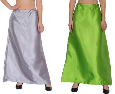 REEZZ PT01-PT12-Grey-LeafGreen Satin Blend Petticoat(Free)