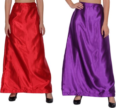 REEZZ PT05-PT15-ModernRed-Purple Satin Blend Petticoat(Free)