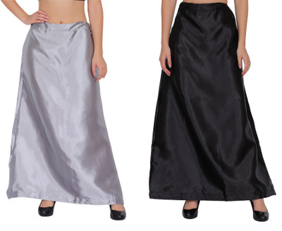 CHITKARA PT01-PT04-Grey-Black Satin Blend Petticoat(Free)