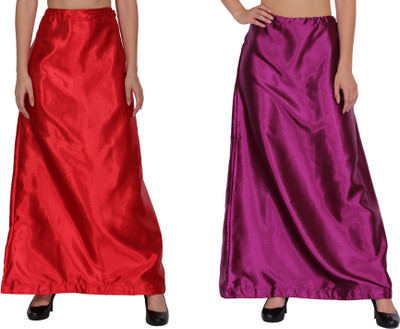 CHITKARA PT05-PT23-ModernRed-WineRed Satin Blend Petticoat(Free)