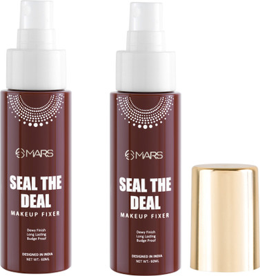 MARS Long Lasting Dewy Finish Budge Proof Make up Fixer Pack Primer  - 120 ml(Transprent)