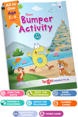 Blossom Bumper Activity Book For Kids In English | 3 To 4 Year Old Children | Part A | 55 Fun Activities Like Tracing, Colouring, Maze, Number Games, Spotting Difference And Much More | Exercises For Brain, Hand And Eye Co-Ordination(Paperback, Content Team at Target Publications)
