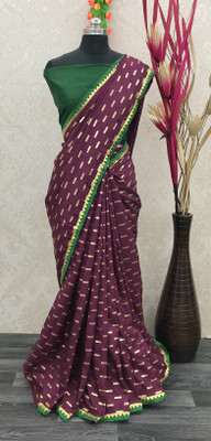 jayant creation Floral Print Daily Wear Satin Saree(Magenta)