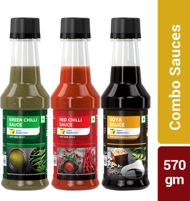 Flipkart Supermart Red, Green Chilli, Soya Sauce(3 x 190 g)