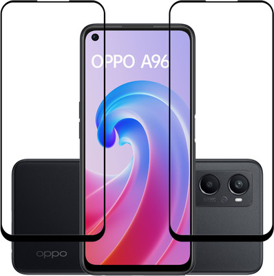 R-TECH Edge To Edge Tempered Glass for Oppo A96 4G(Pack of 2)