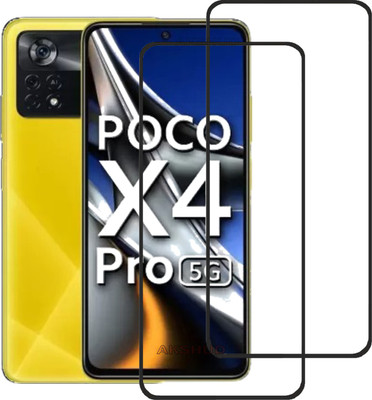 AKSHUD Edge To Edge Tempered Glass for POCO X4 Pro 5G(Pack of 2)