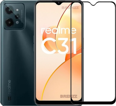 BRENZZ Edge To Edge Tempered Glass for Realme C31(Pack of 1)