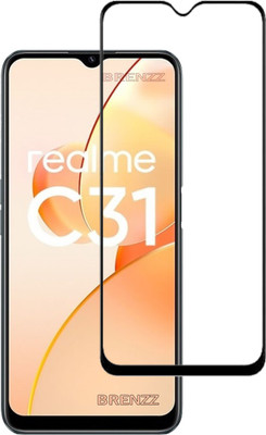 BRENZZ Edge To Edge Tempered Glass for Realme C31(Pack of 1)